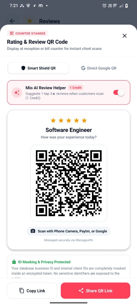 ManageoPA Mobile App QR Code & Reviews